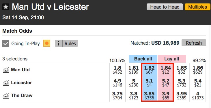 Guide Betfair Exchange Back-Lay Manchester Leicester